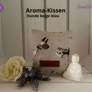Aroma-Kissen Hund beige blau